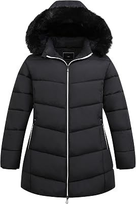 Womens Plus Size Winter Windproof Warm Down Coats Waterproof Thicken Hooded Fashions Puffer Jacket