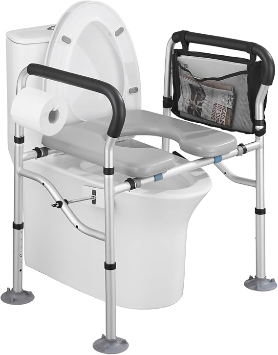 Raised Toilet Seat 400lbs,Height Adjustable