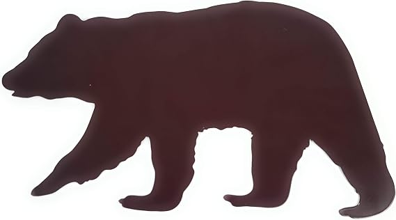 Everydecor Grizzly Bear Silhouette Metal Wall Art Decor - Bear Themed Signs for Indoor and Outdoor Farmhouse Home Office Kitchen Living Room Bedroom