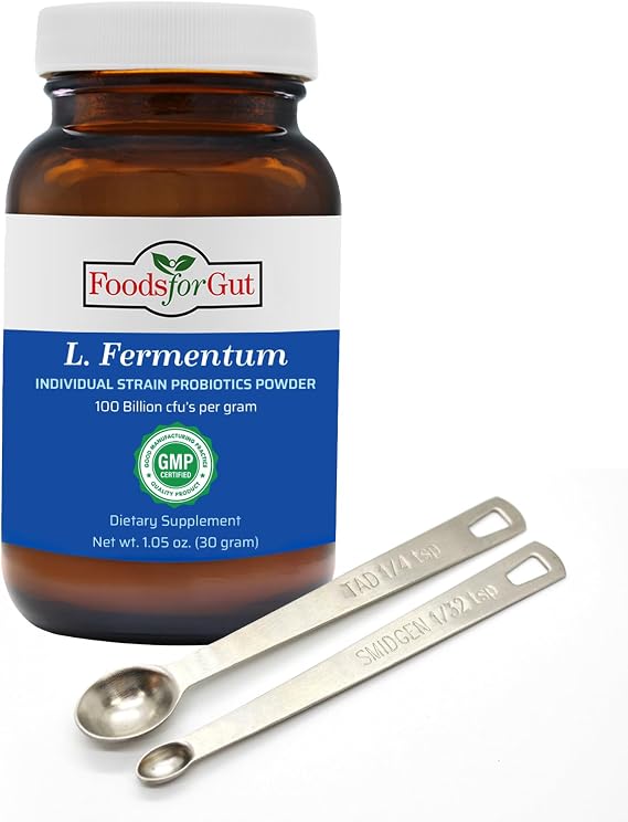 Lactobacillus Fermentum Probiotic Powder 100 Billion cfu's | Made in USA | No Additives | Direct From Manufacturer | No Third-Party Storage | Immune Support | L. Fermentum | 30 Grams (1.05 Oz)