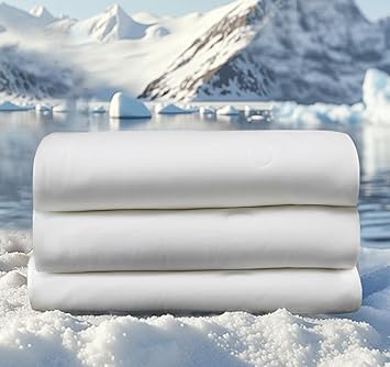 Cooling Comforter King/Cali King Size with TencelTM Fill , Cooling Blankets for Hot Sleepers & Night Sweats,Double-Sided Cold Blanket All Season Breathable Lightweight Duvet, 106x90 Inches, White