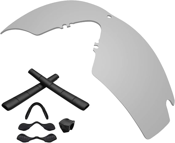 Replacement Lenses & Frame Clip & Earsocks Kits for Oakley M Frame 2.0 Strike (Transition Photochromic Grey-Polarized)