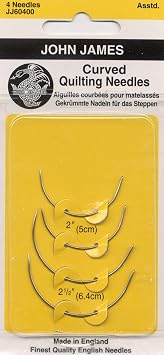 Colonial Needle JJ60400 Curved Quilting Hand Needles, 4-Pack