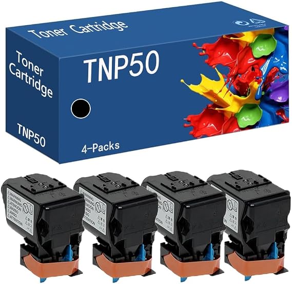 TNP50 Toner Cartridge Compatible for Konica Minolta bizhub C3100P Replacement for TNP50K TNP50C TNP50M TNP50Y Printer Black Color High Yield 6000 Pages(Color:Black 4 Pack)