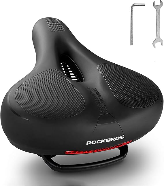 ROCKBROS Bike Seat Cushion Soft Wide Bicycle Seat for Peloton, Road