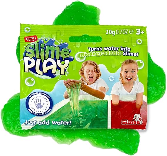 ZIMPLI - Slime Powder, Simply add water to create one litre of thick gooey slime, UK Made, Great Value, Great Fun