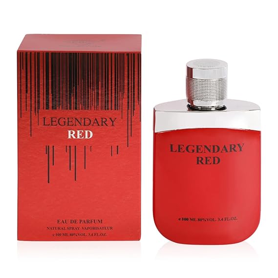 Legendary Red Mens Perfume Eau De Parfum Fresh Citrus Woody Spicy Masculine Scent 100ml/3.4 fl oz