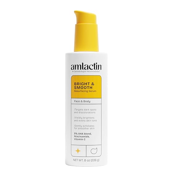 Amlactin Bright & Smooth Resurfacing Serum, Lactic Acid, 8 oz