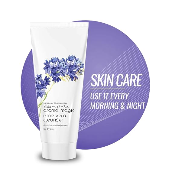Aroma Magic Aloe Vera Cleanser | Deep Cleanses, Hydrates & Rejuvenates Skin | Unclogs Pores & Soothes Irritation | For Dry Skin | Sulfate-Free Natural Face Wash | 3.53 Oz (100g)