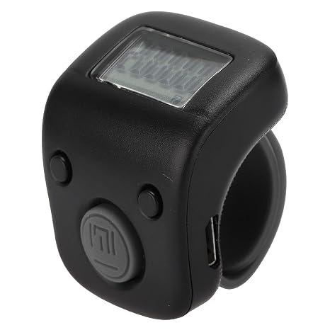 Tasbih Counter, Digital Counter with USB Interface Plastic for Buddhist Meditation (Wisdom Black)