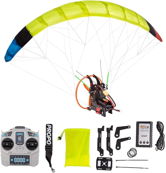 2.4G RC Stunt Mini Paraglider Model, Paraglider Toy for Stunt Flights at High Height, Suitable as a Gift for Paraglider Enthusiasts (RTF Version)