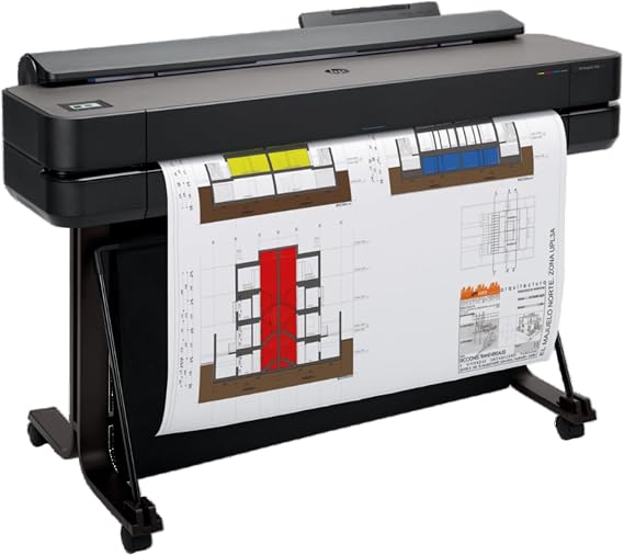 HP DesignJet T650 Large Format 24-inch Plotter Printer, Support (5HB08T) - New Model