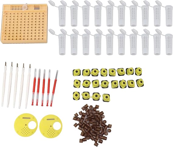Queen Bee Rearing System Plastic Breeding Cell Cup Kit for Beekeepers