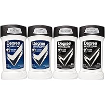 Antiperspirant Deodorant for Men 4-Pack Bundle (UltraClear & UltraClear+), 72H Sweat & Odor Protection, Anti White Marks & Yellow Stains, 2.7 oz Each