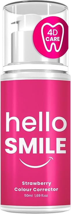 Hello Smile Anında Beyazlatıcı Diş Jeli, Çilek Aromalı, Leke Karşıtı & Plak Önleyici, Ferahlatıcı Günlük Ağız Bakımı, 50 ML