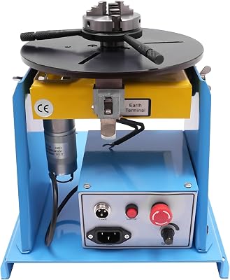 Rotary Welding Positioner Turntable Table, 0-90 Welding Positioner 10kg Rotary Table 20W, for Cutting, Grinding, Assembly, Testing and Other Seam Welding