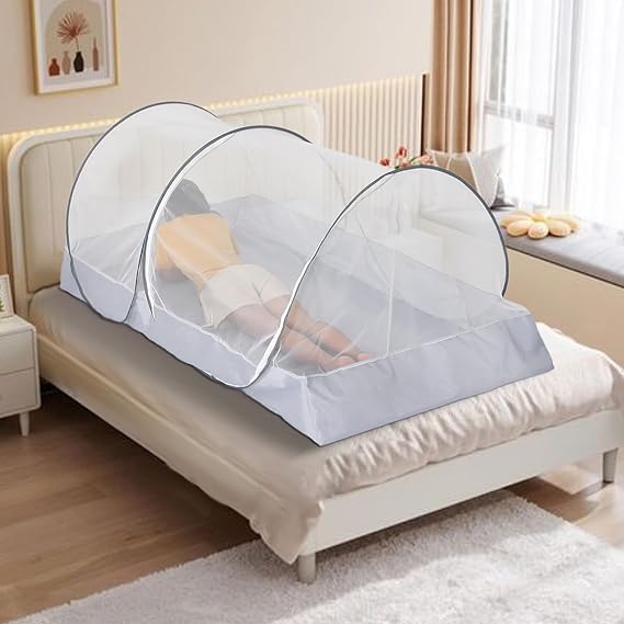 Foldable Mosquito Net, Single Pop up Mosquito Net Tent | Portable Lightweight Easy Setup Mosquito Tent for Home Camping Travel Dorm