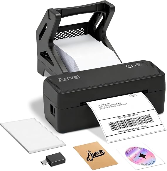 Bluetooth Thermal Label Printer w/ Stand, 4x6 Shipping Label Printer