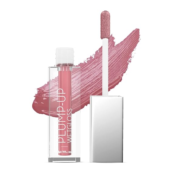SWISS BEAUTY Plump-Up Wet Lightweight Lip Gloss With High Shine Glossy Finish For Fuller And Plump Lips | Shade- Mauve Muse, 2Ml|