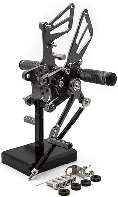 Motorcycle Aluminum Rearsets Foot pegs Rear Sets Footrest Fit for Suzuki GSXR1000 2000 2001 2002 2003 2004 GSXR750 1996-2005 SV650SV650S SV1000S 1998-2014 Gray