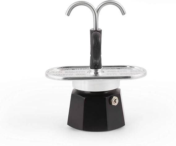 Bialetti Mini Express, 2 Cups, Direct Flame Type Coffeemaker, Espresso Maker, Makinetta