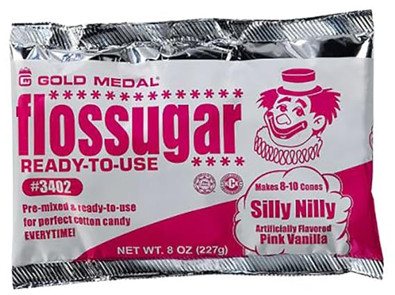 Perfectware -Pink Vanilla Floss Sugar, 8 oz(Pack of 1)(Packaging May vary)