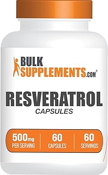 Resveratrol Capsules - Resveratrol Supplement, Polygonum Cuspidatum, Resveratrol 500mg - Antioxidants Supplement, Resveratrol Pills - 1 Capsule per Serving, 60 Capsules
