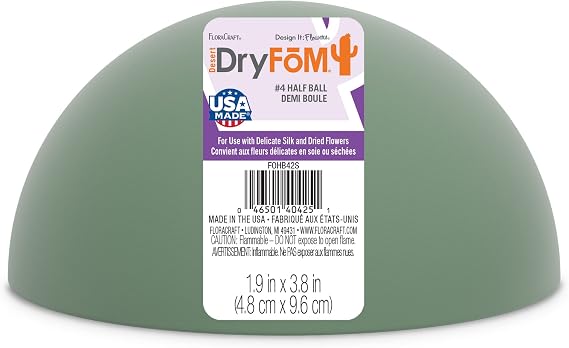 FloraCraft Floral Dry Foam Half Ball Green