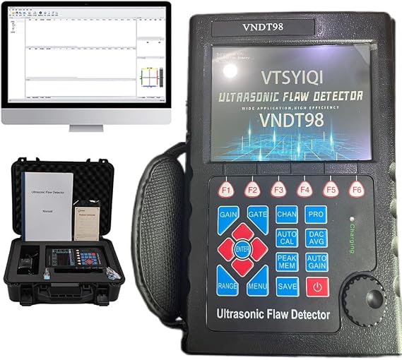 Ultrasonic Flaw Detector Weld Testing Equipment Flaw Detection Tools with Dynamic Range 32dB Frequency Range 0.2-20MHz Material Velocity 1000-15000m/s Data Storage 500 Channels IP65 Standard