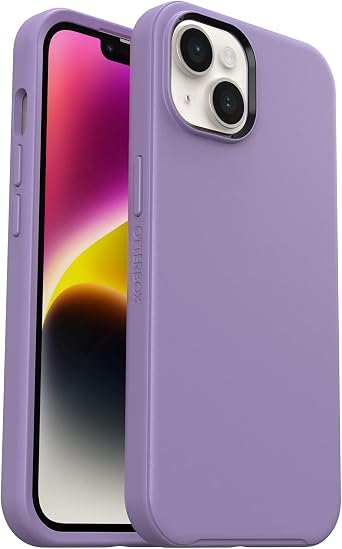OtterBox iPhone 14 & iPhone 13 Symmetry Series+ Case - You Lilac IT (Purple), Ultra-Sleek, Snaps to MagSafe, Raised Edges Protect Camera & Screen