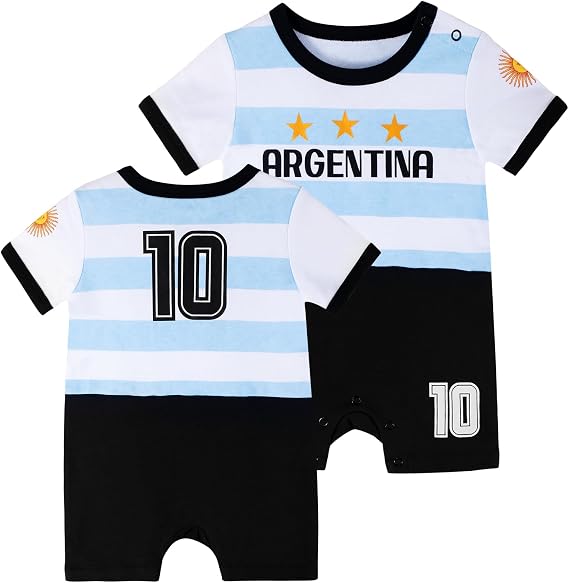 Baby Soccer Outfits - National Themed Infant Soccer Rompers 0-24M