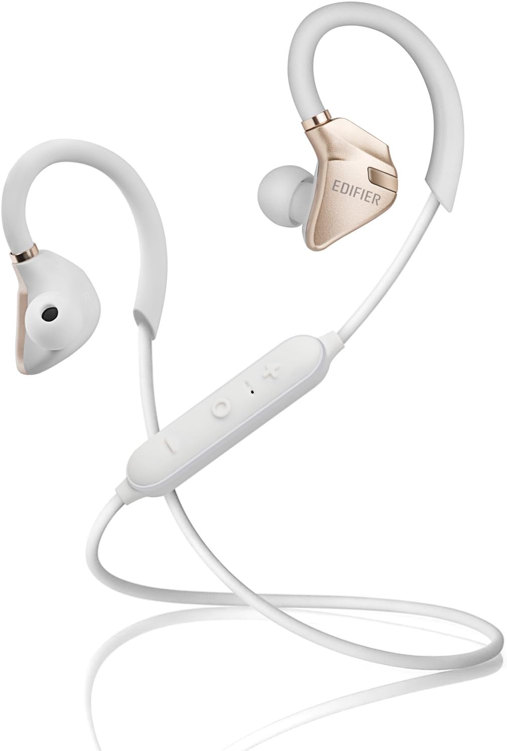 Edifier W296BT Bluetooth Neckband Headphones, Sports Wireless in-Ear Earphones Sweat and Water Resistant with CVC Noise Suppression and Multi-Point Support - White