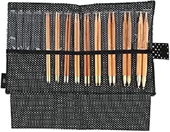 Seeknit Circular Knitting Needles Set, Bamboo, Black, Mittelgroße/Große