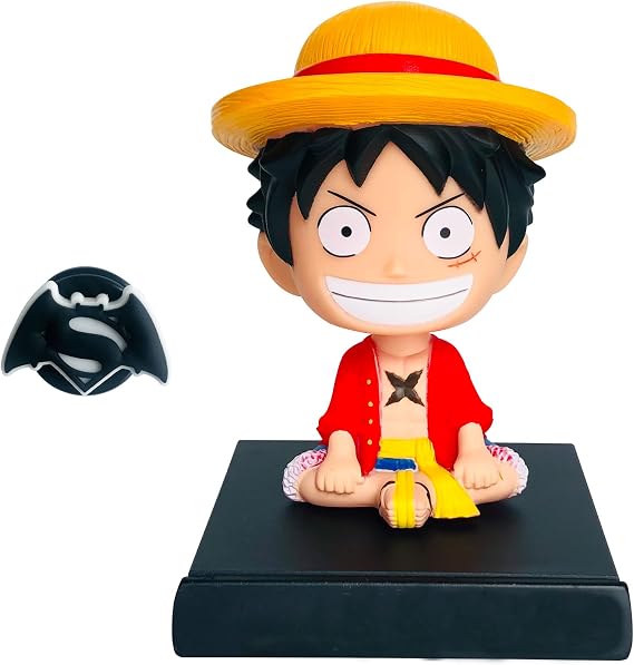 Tek Parça Bobbleheads Anime Luffy Figür Bobblehead Aksiyon Figürleri Araba Gösterge Paneli Dekorasyon Aksesuarları İç Doğum Günü Pastası Süsleri Telefon Tutucu Kadın Erkek Kız Çocuk