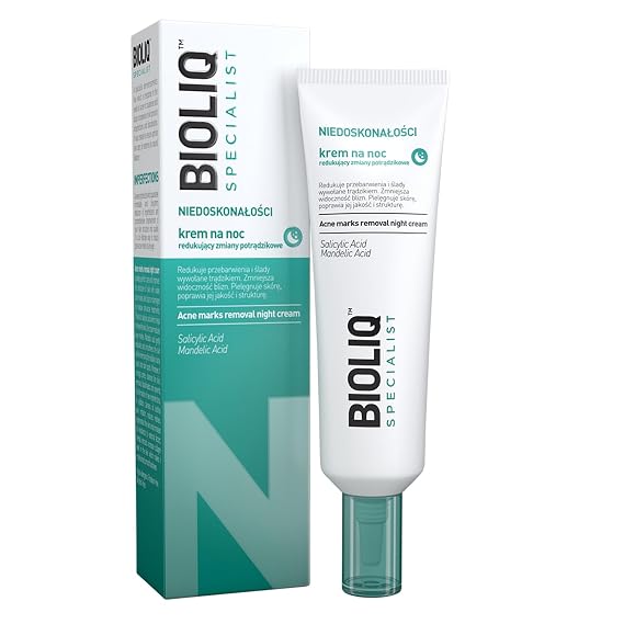 Bioliq - Specialist Acne Marks Removal Night Cream - 30ml | Salicylic Acid, Mandelic Acid, Tamanu Oil, Helps Improve Skin Texture, Supports A More Even-Looking Complexion