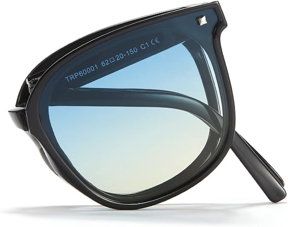 Cyxus Trendy Polarized Folding Cat Eye Sunglasses Women Men Uv400 Protection Anti Glare TR90 Ultralight Foldable