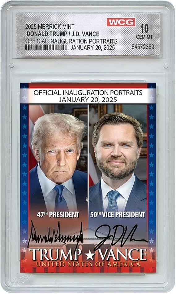 Proud Patriots Trump/Vance Official Portraits Trading Card (Graded Gem Mint 10) | Perfect Political Gift for Trump Supporters and Patriotic Americans | The #1 Trump Gifts, Trump 2024