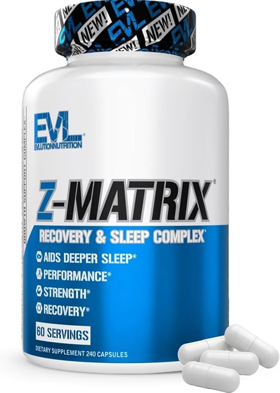 EVL Post Workout Recovery Supplement - Magnesium and Zinc - ZMatrix Zinc Magnesium Aspartate Muscle Recovery Supplement for Sleep Support and Muscle Health