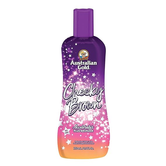 Australian Gold, CHEEKY BROWN Accelerator Dark Natural Bronzers, Tanning Bed Lotion 8.5 oz