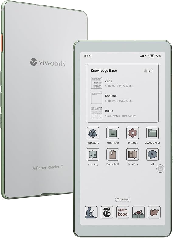 Viwood Colour Display E-Reader 6.13 Inch with AI and E-Ink Display