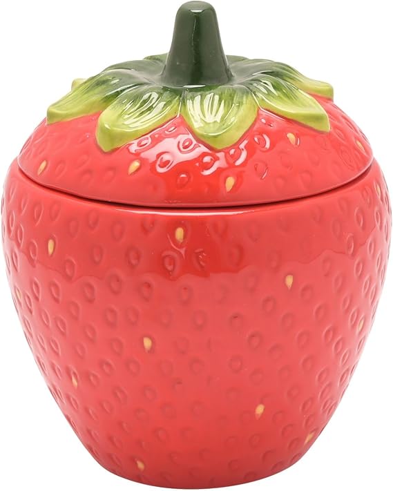 Widdop Cottage Garden Ceramic - Strawberry Sugar Bowl