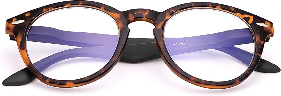 360 Degree Ring Focus Lens Progressive Multifocal Reading Glasses for Men Women Blue Light Blocking Multifocus Computer Readers Ultralight Presbyopic Eyeglasses No Blind Zone Full-rim Frame Eyewear