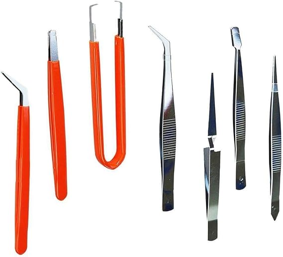 Orret Home 7 Parça Antistatik Cımbız Seti – Elektronik, Bilgisayar, Telefon ve TV Tamiri İçin Profesyonel Cımbız Kiti, Hassas Uçlu Mini Set