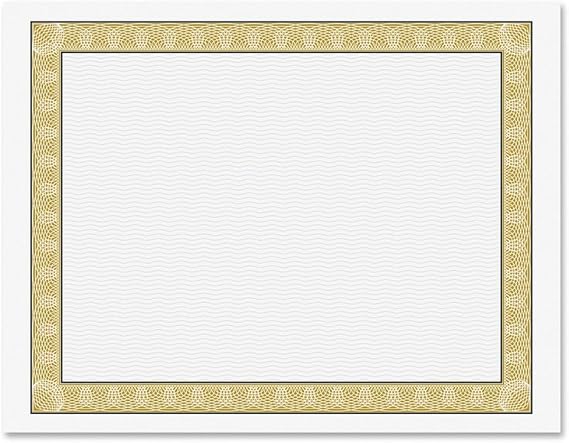 Geographics Certificate Paper Diplomat - Blank Certificates, Golden Border
