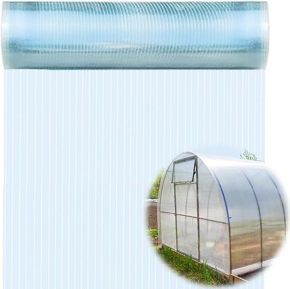 Premium Clear Pergola Roof Panels,(49.2ft x3.2ft) Durable Polycarbonate Roofing Sheets,Plastic UV Resistant Greenhouse Roof Panels for Elegant Outdoor Spaces and Gardening