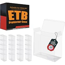 20 Pack ETB Protector Case Crafted for PKMN Elite Trainer Box Protector Cases 0.5mm Thick PET Plastic PKMN ETB Case Protector Crystal-Clear Heavy Duty with Auto-Locking Bottom & Protective Film