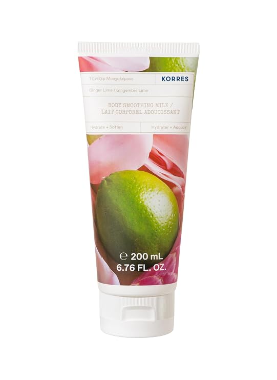 KORRES Body Smoothing Milk Ginger Lime, Softens Skin, 6.76 Fl Oz