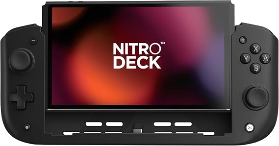 CRKD Nitro Deck - プロフェッショナル ハンドヘルドデッキ ゼロ スティック ドリフト Nintendo SwitchおよびSwitch OLED用 ブラック