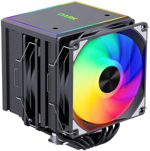 Dark Freezer PRO X120D 2025 Edition 2x12cm ARGB 4pin PWM Fan, 2x 65CFM, 230W TDP, 6x Heat Pipe, LGA1700 - AM5 Compatible, Direct Contact Processor Cooler (DKCCX120D)