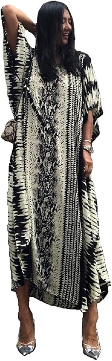 Women's Beachwear Turkish Kaftans Long Beach Dress/Swimsuit Cover Up
